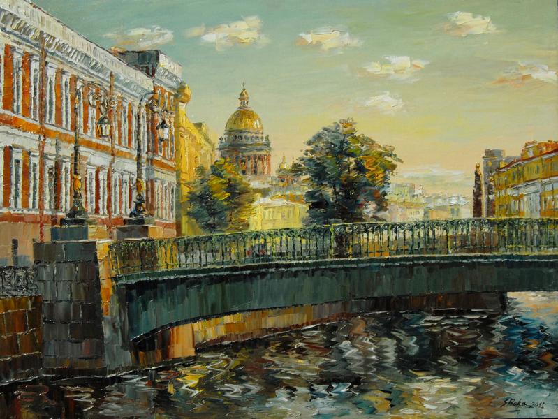 ELENA DUBNIKOVA * CITY LANDSCAPE * Oil on Canvas 60x80