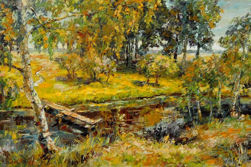 ELENA DUBNIKOVA * SUMMER LANDSCAPE * Oil on Canvas 40x60